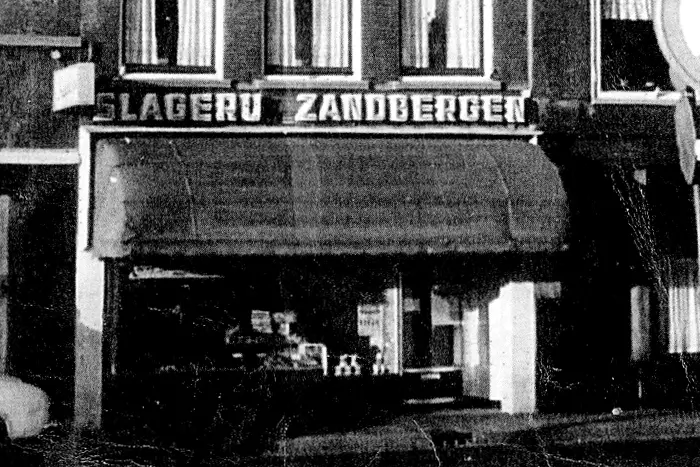 Jan Zandbergen - history - butchery shop Leiden 1956